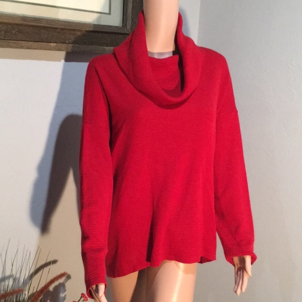 Coldwater creek red turtleneck sweater
